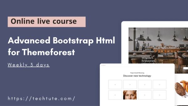 Bootstrap html template for themeforest live course